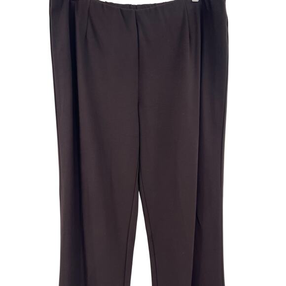 Eileen Fisher Straight Pants Viscose Stretch Ponte Knit Brown Plus Size 2X - Picture 3 of 12